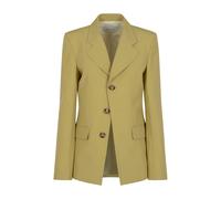 Ami Paris, Femme, Vestes, Jaune, Taille: 36 FR New Wool Single Breasted Fitted Jacket