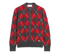 Ami Paris - Gilet Argyle Intarsia - Homme - Pulls - Rouge - Taille: M