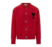 Ami Paris - Gilet Col Rond De Coeur - Homme - Pulls - Rouge - Taille: L
