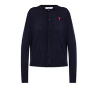 Ami Paris - Gilet en Laine avec Logo - Femme - Pulls - Bleu - Taille: 40 FR