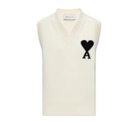 Ami Paris - Gilet en laine - Femme - Pulls - Blanc - Taille: 34 FR