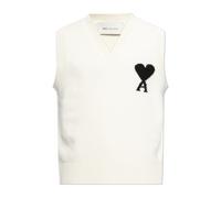 Ami Paris - Gilet en laine - Homme - Pulls - Blanc - Taille: L