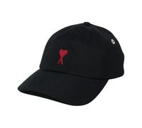 Ami Paris - Ami De Coeur Embroidery Cap - Homme - Accessoires - Noir - Taille: ONE Size