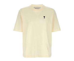 Ami Paris - Heavy Cotton Jersey T-Shirt - unisex - Tops - Beige - Taille: S