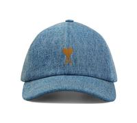 Ami Paris, Homme, Accessoires, Bleu, Taille: ONE Size Ami De Coeur Embroidery Cap