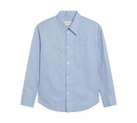 Ami Paris, Homme, Chemises, Bleu, Taille: S LS Wide Shirt With Sharp Collar