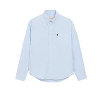 Ami Paris, Homme, Chemises, Bleu, Taille: XL Boxy Long Sleeve Shirt