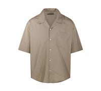 Ami Paris, Homme, Chemises, Brun, Taille: M A036 Chemise Boxy à Manches Courtes avec Col Camp et ADC Gaufré