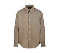 Ami Paris, Homme, Chemises, Brun, Taille: M Chemise Large à Manches Longues Avec Col Pointu Et ADC En Relief
