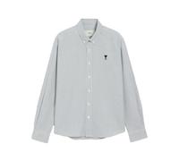 Ami Paris, Homme, Chemises, Multicolore, Taille: L Chemise Blanche avec Logo Brodé Manches Longues