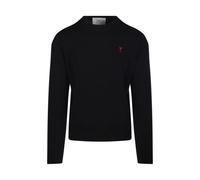 Ami Paris, Homme, Pulls, Noir, Taille: M ADC Round Neck Sweater Merino