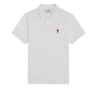Ami Paris, Homme, Tops, Blanc, Taille: M Polo à manches courtes