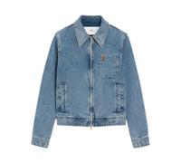 Ami Paris, Homme, Vestes, Bleu, Taille: M De Coeur Zipped Jacket