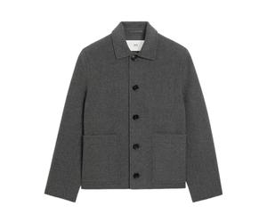 Ami Paris, Homme, Vestes, Gris, Taille: M Wool Boxy Buttoned Jacket