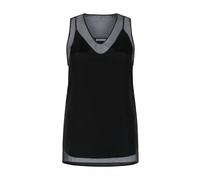 Ami Paris - Layered Silk Top - Femme - Tops - Noir - Taille: 36 FR