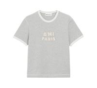 Ami Paris - Logo Patch T-Shirt - unisex - Tops - Gris - Taille: M