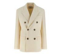 Ami Paris - Loose Double Breasted Jacket - Femme - Vestes - Blanc - Taille: 36 FR