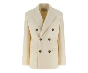 Ami Paris - Loose Double Breasted Jacket - Femme - Vestes - Blanc - Taille: 36 FR