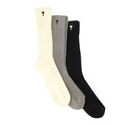 Ami Paris - Lot de trois paires de chaussettes Ami de Coeur - unisex - Sous-vêtements - Multicolore - Taille: M