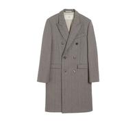 Ami Paris - Manteau Gris à Chevrons Double-Breasted - Homme - Manteaux - Gris - Taille: L