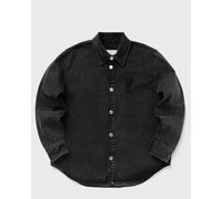 AMI Paris OVERSHIRT WITH KNITTED AMI DE COEUR men Longsleeves black taille: M
