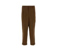 Ami Paris - Pantalon Plissé en Laine - Homme - Pantalons - Brun - Taille: M