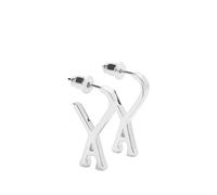 Ami Paris - Petits Créoles De Coeur - Femme - Accessoires - Gris - Taille: ONE Size