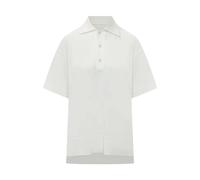 Ami Paris - Polo à Manches Courtes avec Ami de Coeur Tonal - Femme - Tops - Blanc - Taille: S