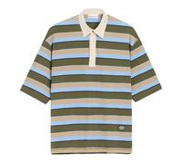 Ami Paris - Polo à Patchs en Coton Rayé - Homme - Tops - Multicolore - Taille: L