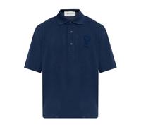 Ami Paris - Polo Avec Patch - Homme - Tops - Bleu - Taille: XL