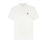 Ami Paris - Polo Cœur - Homme - Tops - Blanc - Taille: XL