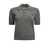 AMI PARIS polo en laine femme gris - M