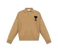 Ami Paris - Polo en laine - unisex - Pulls - Brun - Taille: XL