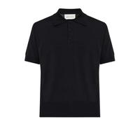Ami Paris - Polo Tricot Manches Courtes - Homme - Tops - Noir - Taille: L