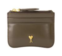 Ami Paris - Porte-cartes Carré en Cuir - unisex - Accessoires - Brun - Taille: ONE Size