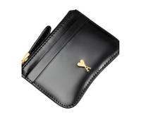 Ami Paris, unisex, Accessoires, Noir, Taille: ONE Size Porte-cartes en Cuir Carré