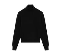 Ami Paris - Pull à col cheminée avec logo ton sur ton - Femme - Pulls - Noir - Taille: 40 FR