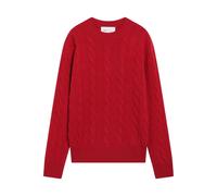 Ami Paris - Pull à col rond avec logo ton sur ton - Femme - Pulls - Rouge - Taille: 36 FR
