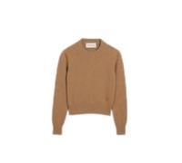 Ami Paris - Pull col rond avec Ami de Coeur ton sur ton - Femme - Pulls - Brun - Taille: 38 FR