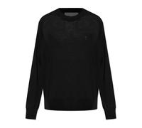 Ami Paris - Pull en laine avec logo brodé - Homme - Pulls - Noir - Taille: L