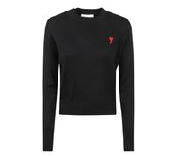 Ami Paris - Pull Noir Style Rouge ADC - Femme - Pulls - Noir - Taille: 34 FR