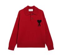 Ami Paris - Pull Quota Ami - Femme - Tops - Rouge - Taille: 38 FR