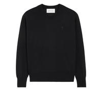 Ami Paris - Pull ras du cou Quota avec Ami de Cœur contrasté - Homme - Sweatshirts et sweats à capuche - Noir - Taille: XL