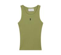 Ami Paris - Quota Contrasted Logo Tanktop - Femme - Tops - Vert - Taille: 38 FR