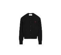 Ami Paris - Quota Crewneck Cardigan - Femme - Pulls - Noir - Taille: 42 FR