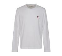 Ami Paris - Quota Long Sleeve T-shirt - Homme - Tops - Blanc - Taille: L