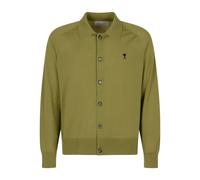 Ami Paris - Quota Shirt Collar Cardigan - Homme - Pulls - Vert - Taille: XL