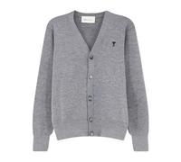 Ami Paris - Quota V-Neck Cardigan - Homme - Pulls - Gris - Taille: M