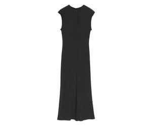 Ami Paris - Robe Mi-longue à Bords Bruts - Femme - Robes - Noir - Taille: 42 FR