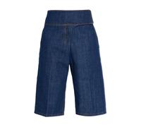 Ami Paris - Short Bermuda Ceinturé Enveloppé - Femme - Shorts - Bleu - Taille: W29